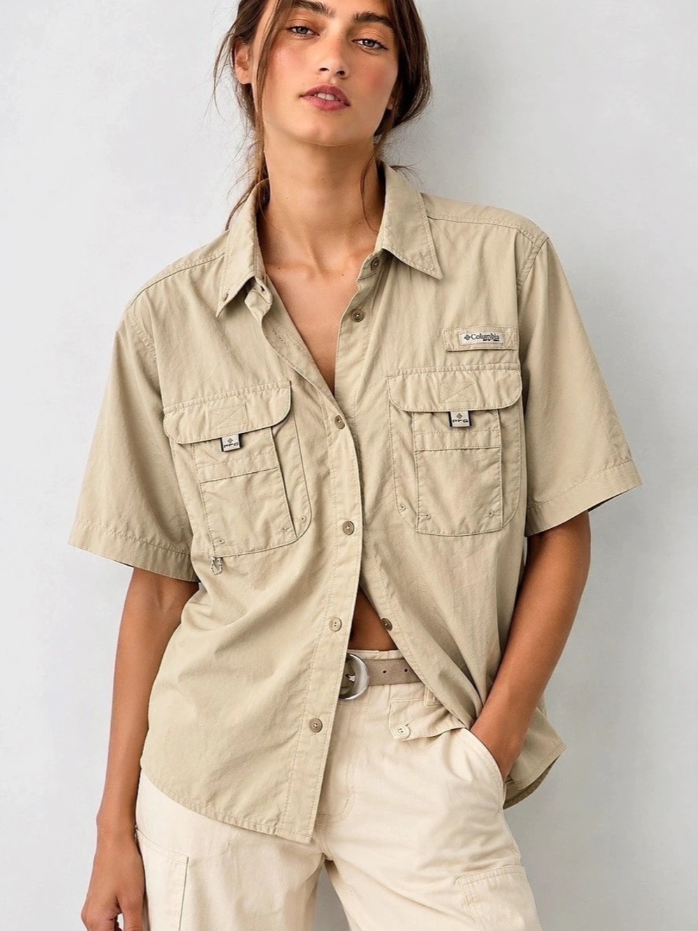 465. Columbia PFG Bahama II Shirt Short Sleeve Button Down Size Large